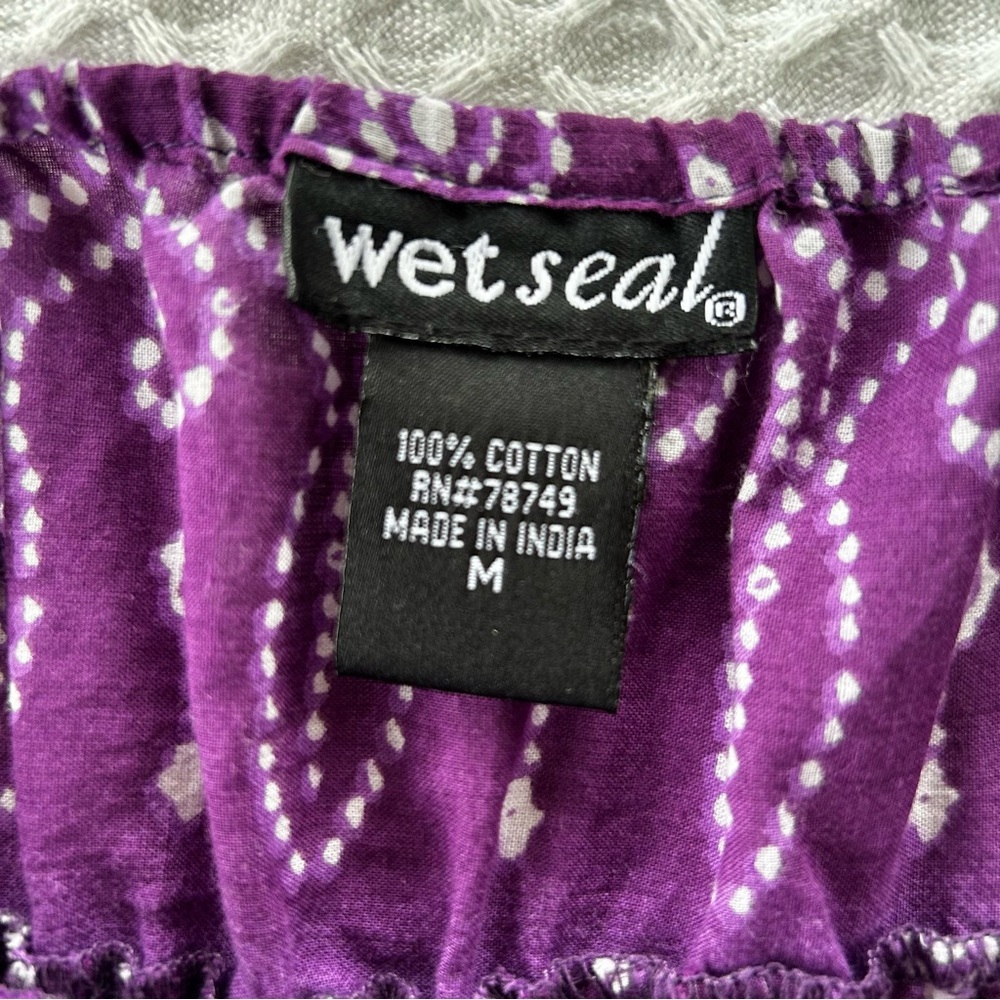 Vintage Purple Floral Midi Dress - Picture 6 of 10